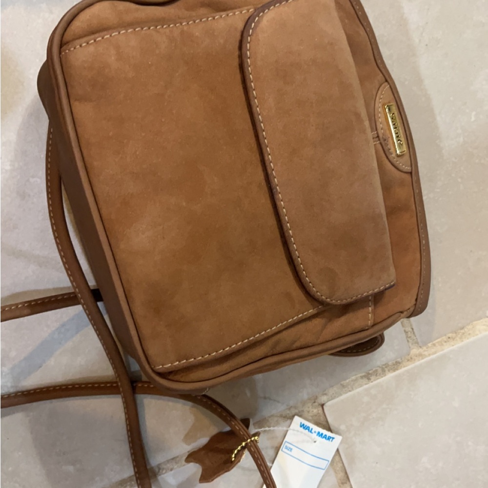 Walmart Brown Suede Crossbody Bag